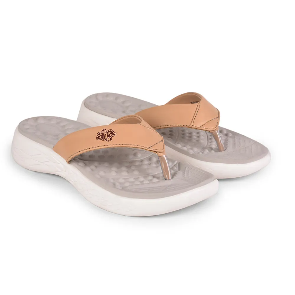 A-HA Casual Beige Slipper For Women IMPACT-W2 By Liberty