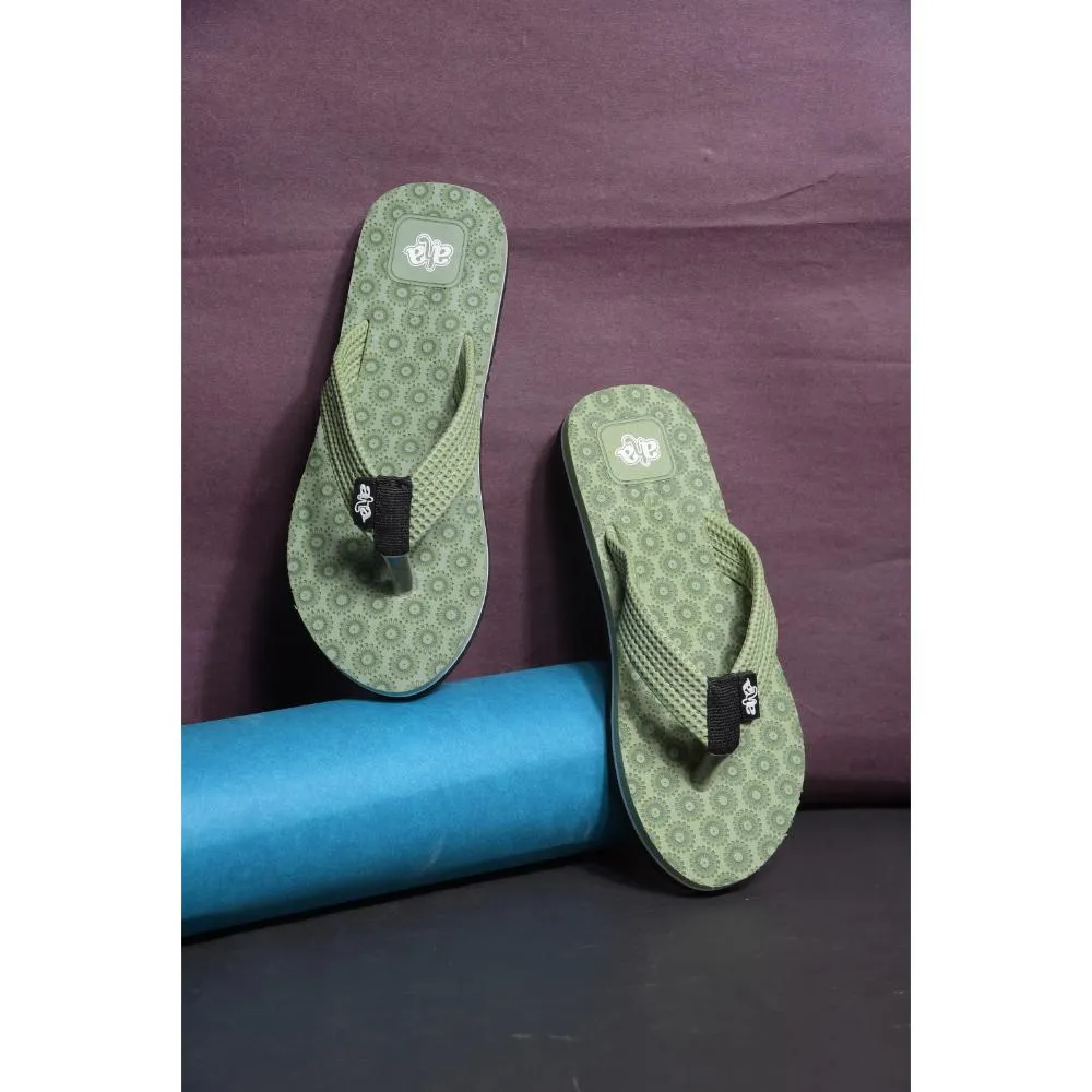 A-HA Casual Olive Green Slipper For Women ORTHO-21 By Liberty