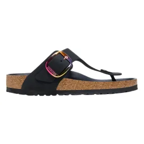 Birkenstock Women's Gizeh Big Buckle Iridescent Black Nubuck