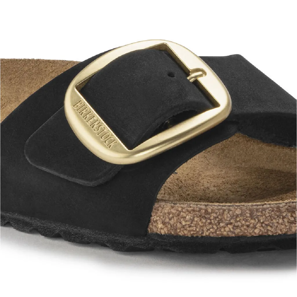 Birkenstock Women's Madrid Big Buckle Gold Sandal - Nubuck Leather