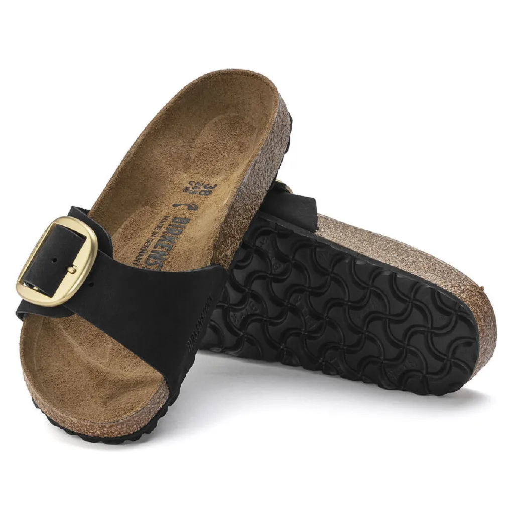 Birkenstock Women's Madrid Big Buckle Gold Sandal - Nubuck Leather