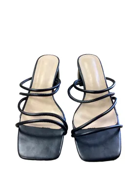 Black Sandals Heels Block Cme, Size 10.5