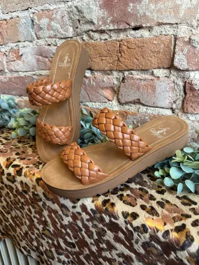 Cognac Wind it Up Sandal