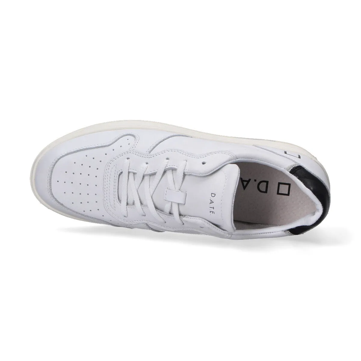 D.A.T.E. sneaker Court calf white black