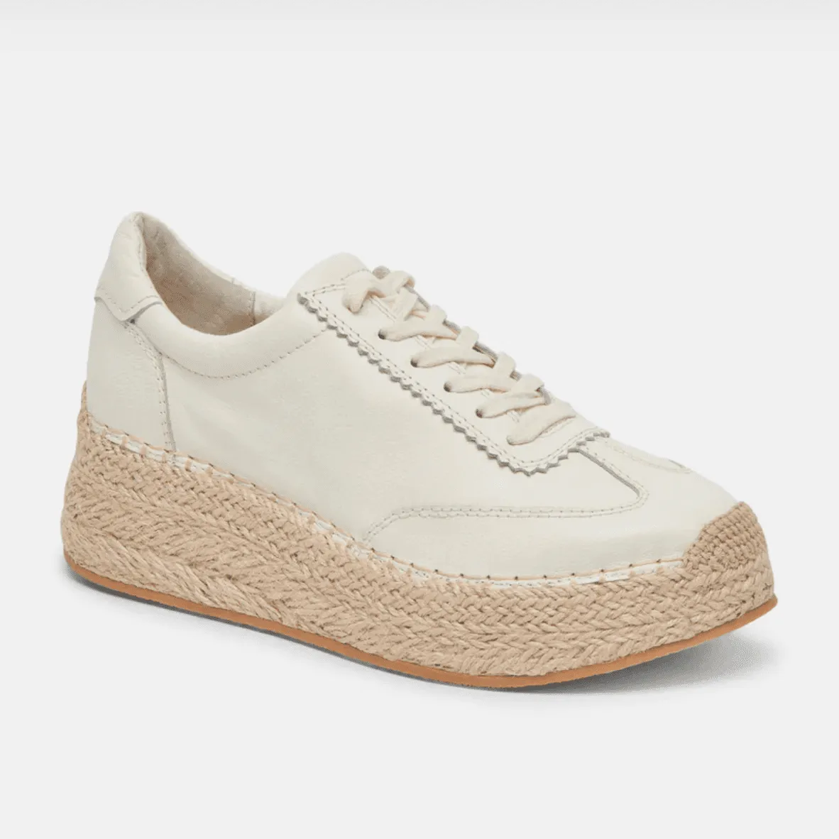 Dolce Vita Jaja Platform Sole Sneakers in White Leather