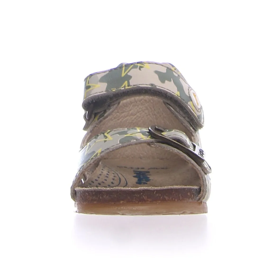 Falcotto Boy's and Girl's Bea Camo Stars Sandals - Beige