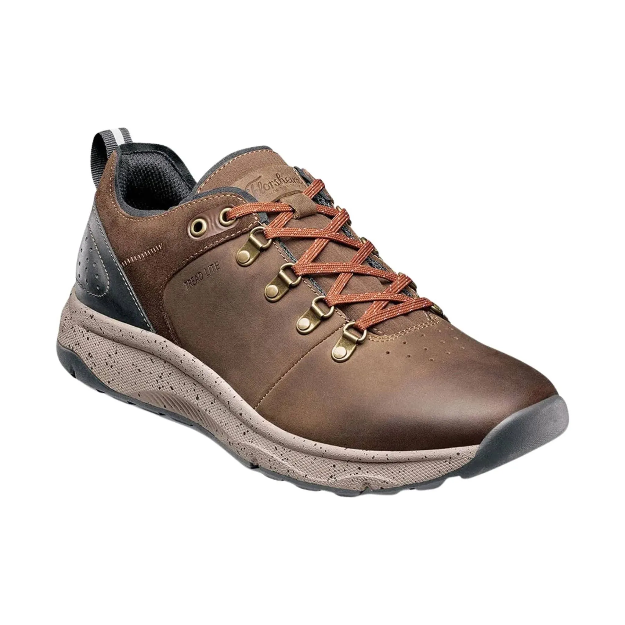 Florsheim Men's Tread Lite Plain Toe Lace Up Sneaker - Brown Crazy Horse