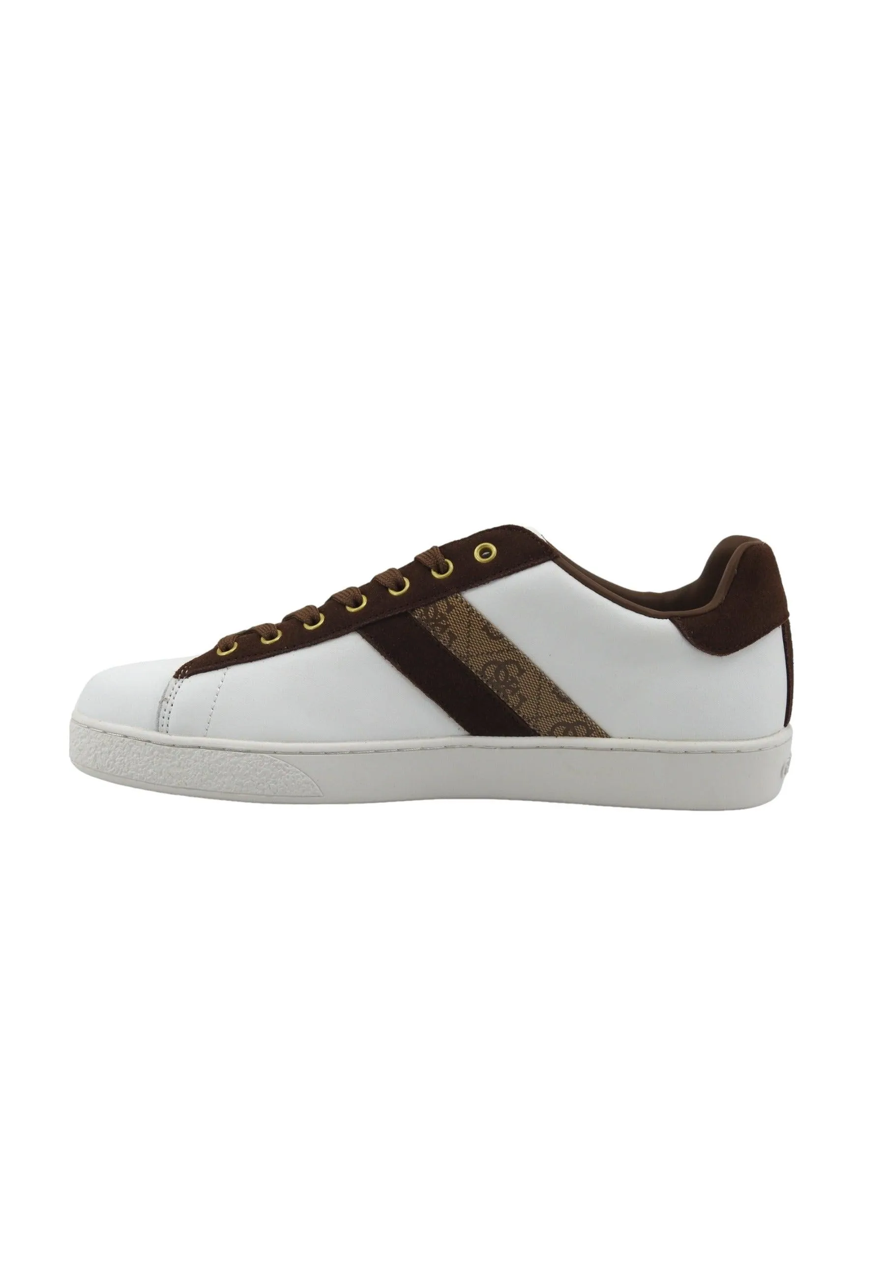 GUESS Sneaker Uomo White Beige Brown FMPNOILEL12