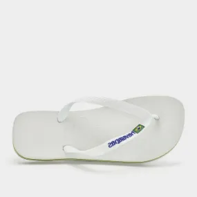 Havaianas Unisex Brazil Logo White Thongs White _ 180107 _ White