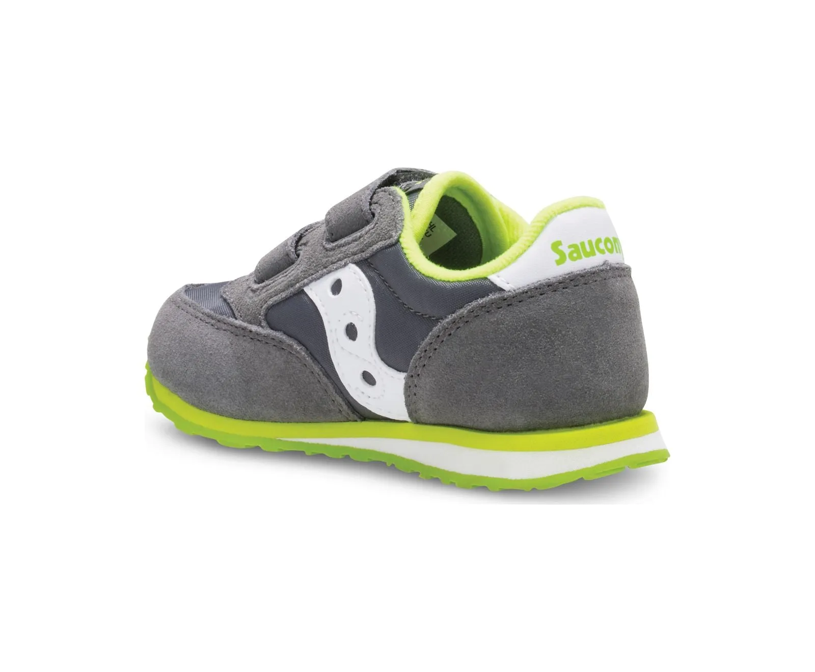 Jazz Hook & Loop Sneaker - Grey/White/Lime