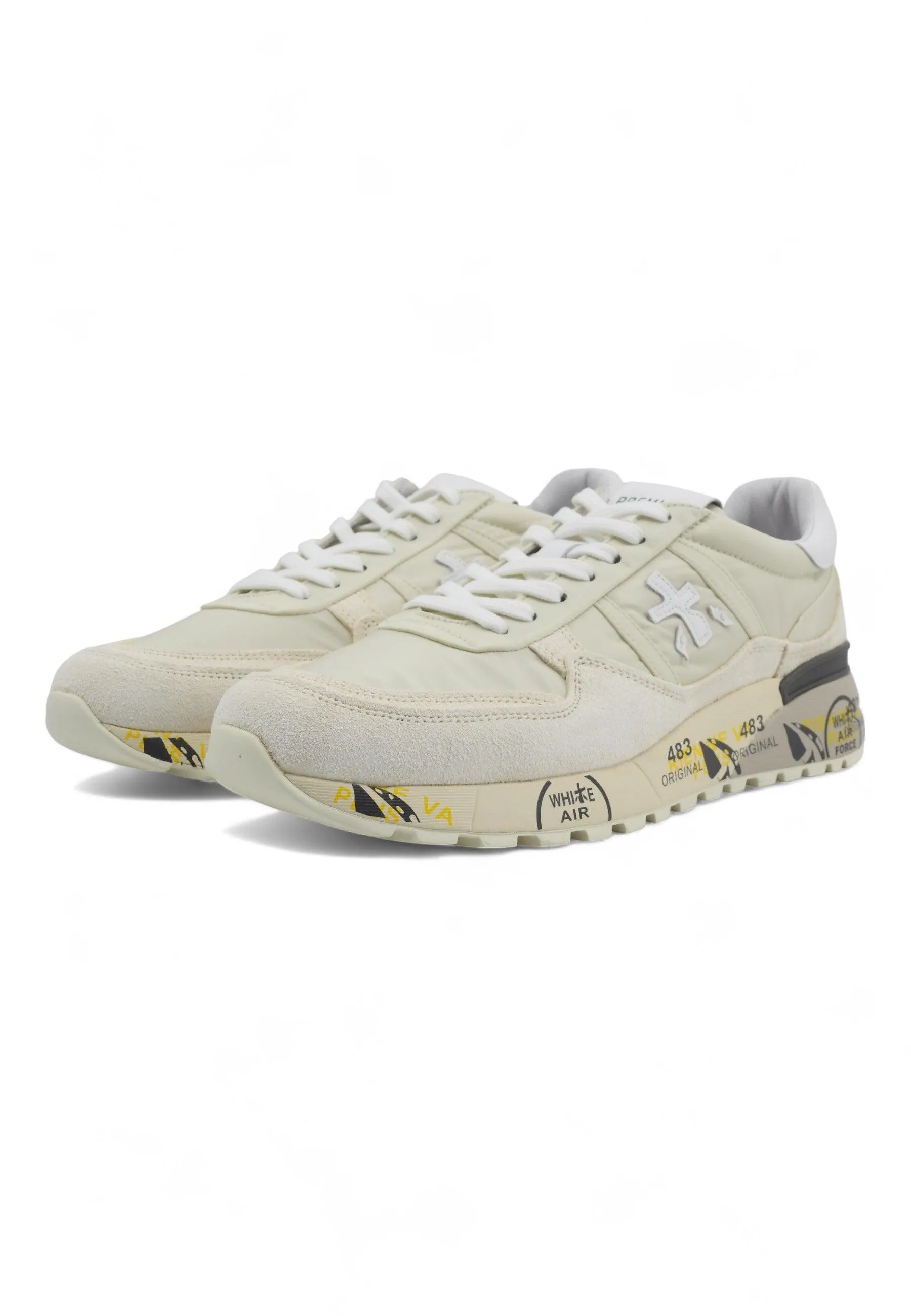 PREMIATA Sneaker Uomo Cream Grey LANDECK-6136