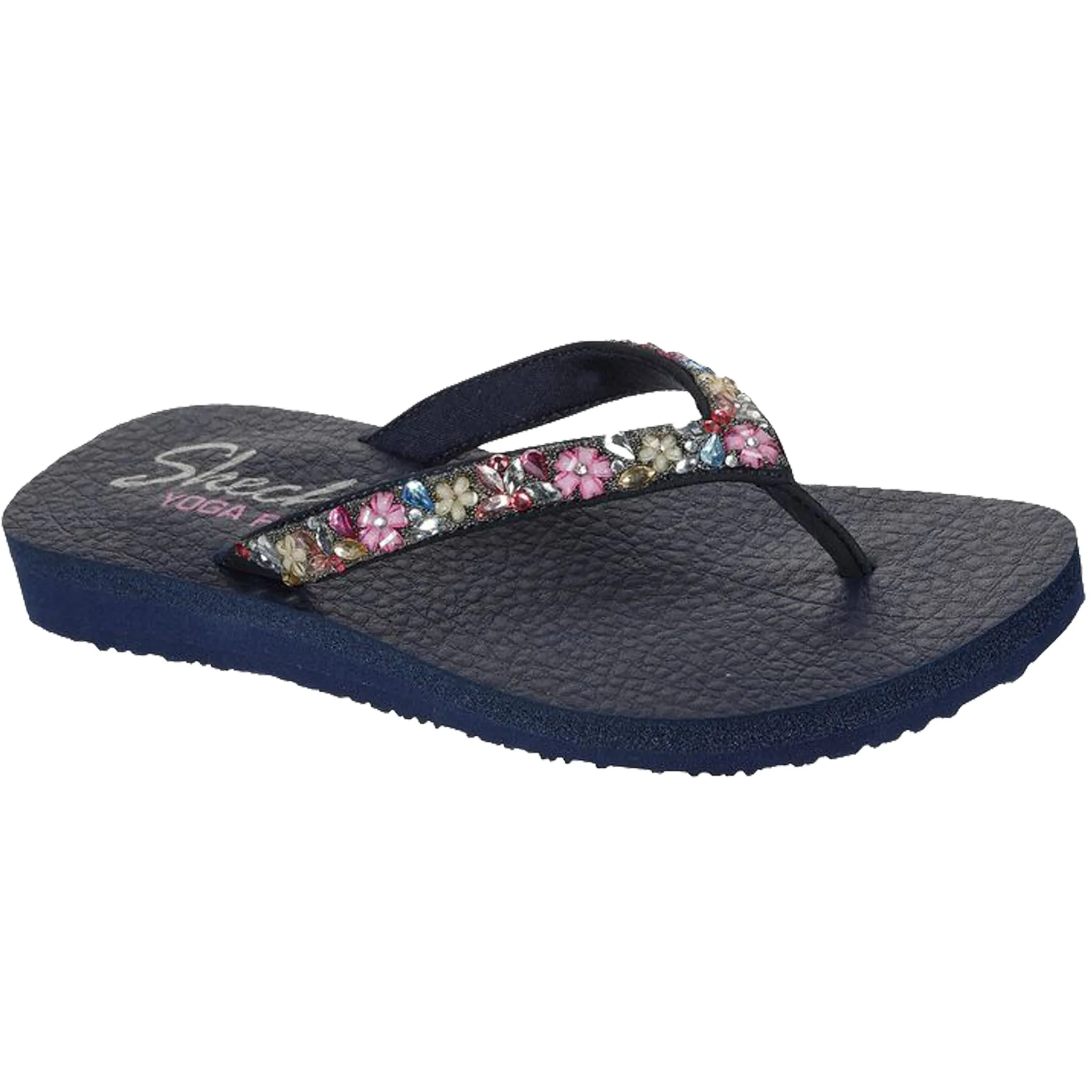 Skechers Women's 119153 Meditation Daisy Garden Vegan Yoga Foam Thong Sandals