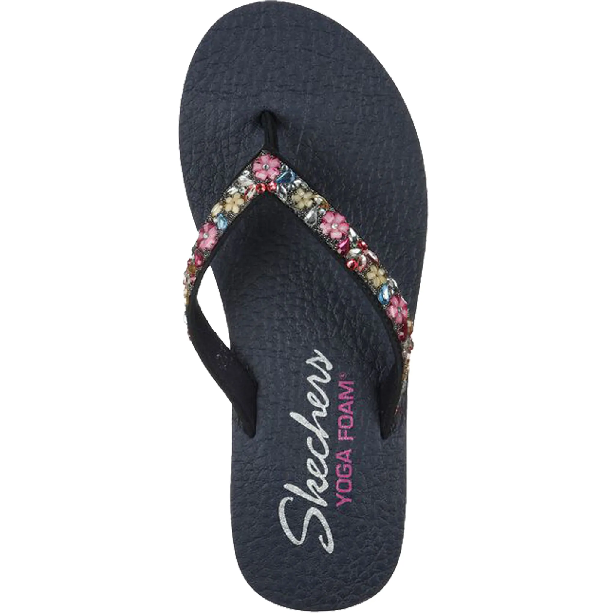 Skechers Women's 119153 Meditation Daisy Garden Vegan Yoga Foam Thong Sandals