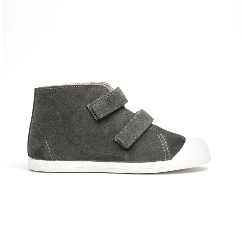 Suede High-Top  Sneaker in Grey